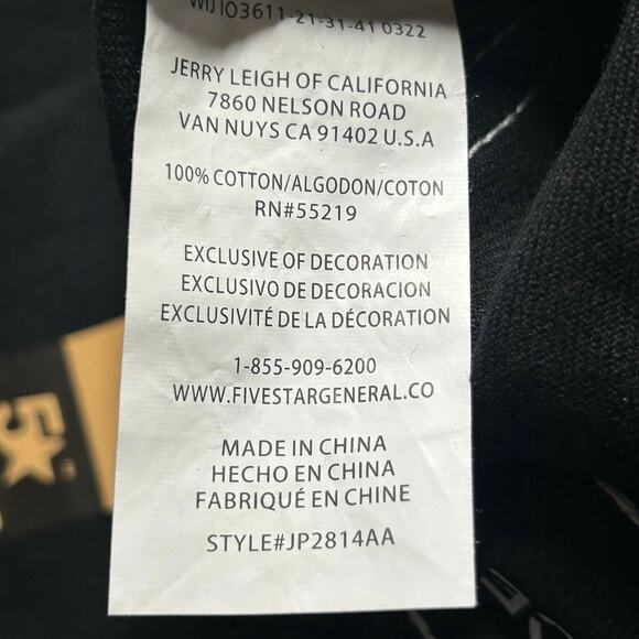 Fivestar General Women's High Rise Twill Service Pants Jeans Black 0 24 New - Picture 9 of 9